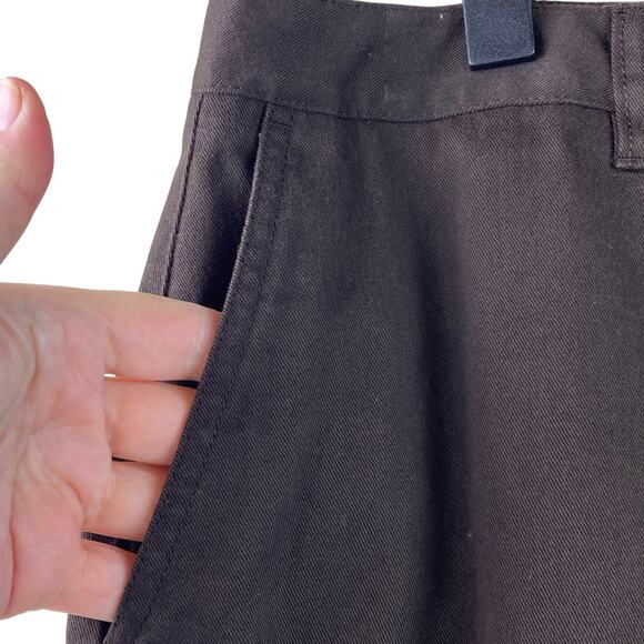 Vintage Eddie Bauer 100% Cotton Maxi Skirt Size 16 Dark Brown Modest - Picture 5 of 10